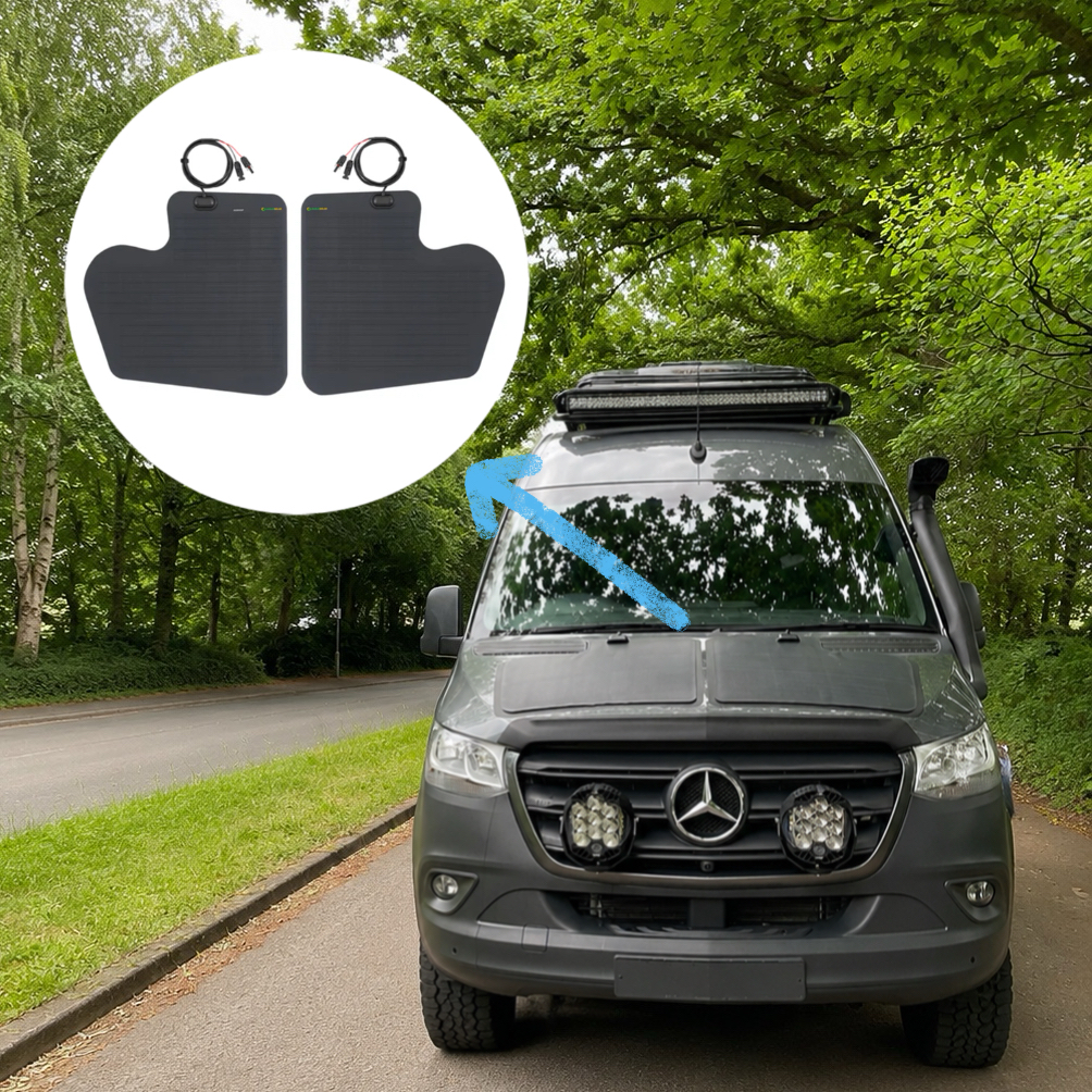 Mercedes-Benz Sprinter hood solar panel